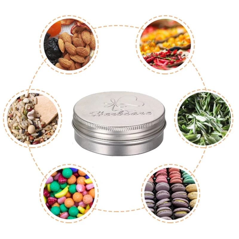 Wholesale Manufacture 60ml 80ml Aluminum Jar In Stock Silver Round Metal Aluminum Tin Containers Screw Top Lipstick Cosmetic Tin