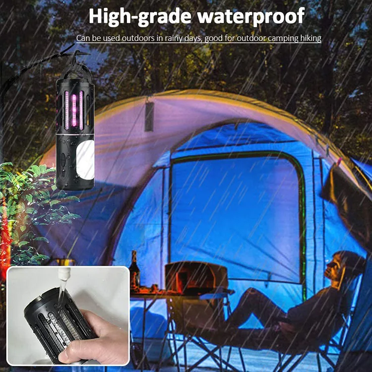 
Outdoor Camping Hiking Waterproof Rechargeable Plastic Repellent Electric Led USB Mosquito Killer Light Lamp 