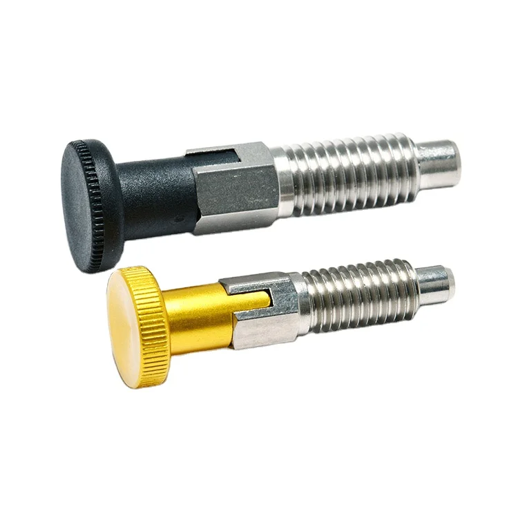 Plunger Push Cam Lock Aluminum Head And Stainless Steel Body Flat Head Pull Knob Indexing Plunger
