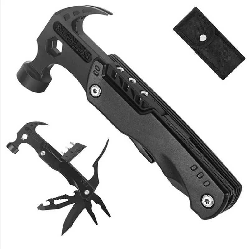 Outdoor Camping Survival Tactical Stainless Steel Claw Hammer  Multi Tool Multifunctional Pliers Swiss Knife