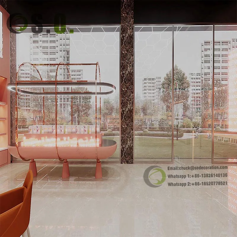 Розничная продажа деревянных косметических магазинов витрина стойка для макияжа