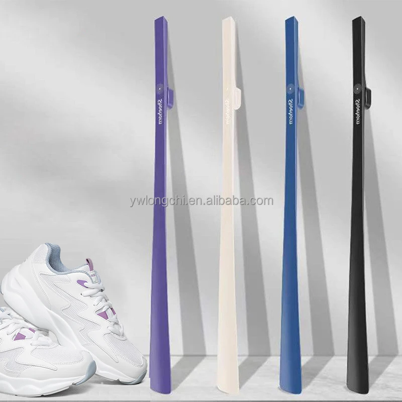 2023 Newest Household Shoe Rack Organizer Lazy Shoe Lifter Custom Logo Plastic Shoehorn Long to Hanging