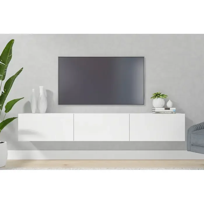 Living room rock board suspended TV cabinet
