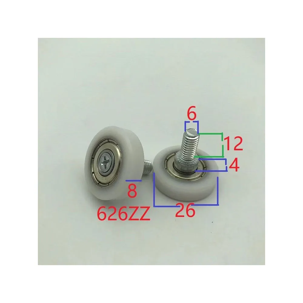 
new design low noise 26mm Pu coated bearing with screw for sliding door window manufacturer 