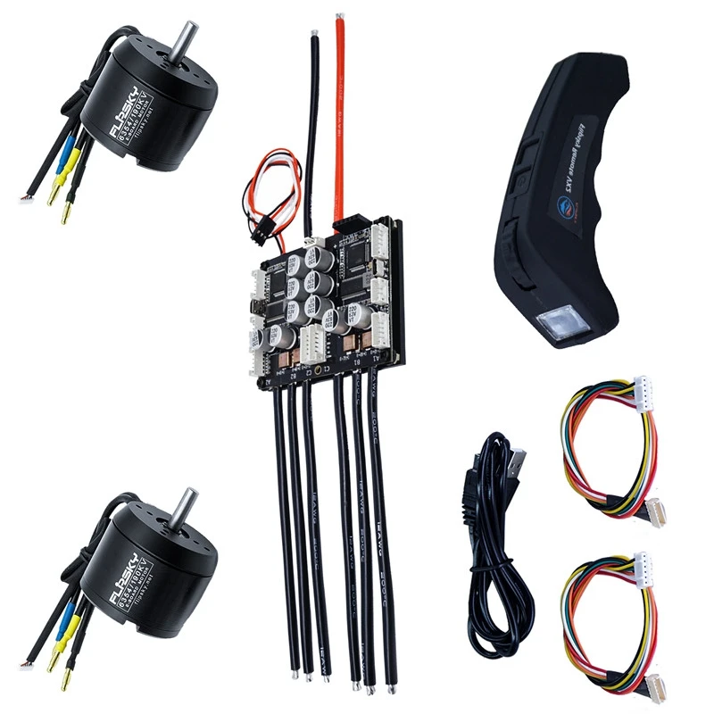 100A Dual V4 Plus / Brushless Motor 6354 / Screen Display Remote VX2 Electric Skateboard ESC