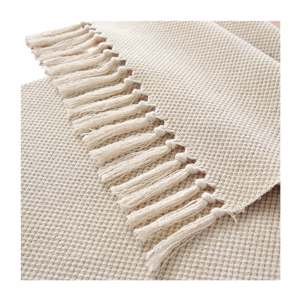 Boho Table Runner Wedding Table Decor Vintage Farmhouse and Bohemian Dining Room Style Macrame Table Runner