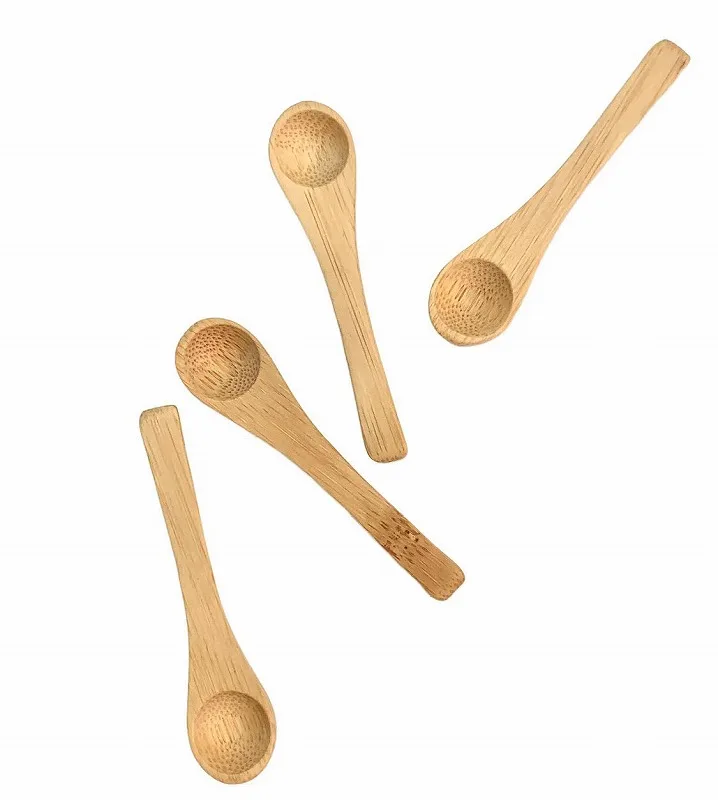 Measuring spoon engravable serving  powder scoops eco mini bamboo spoon