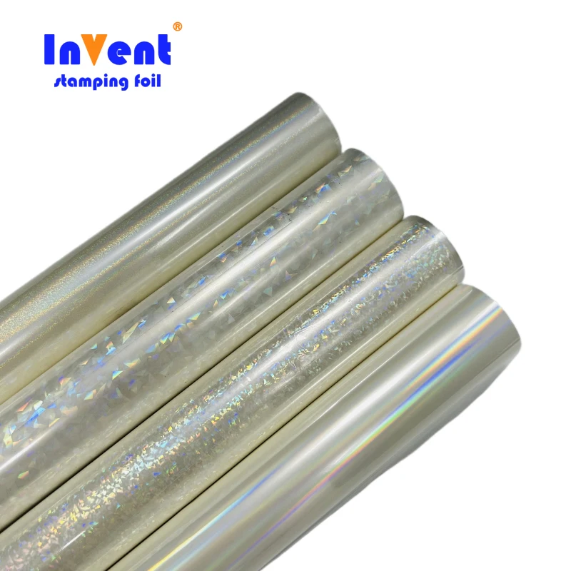 Low price Manufacturer transparent laser holographic laminator film Heat transfer hot stamping foil rolls