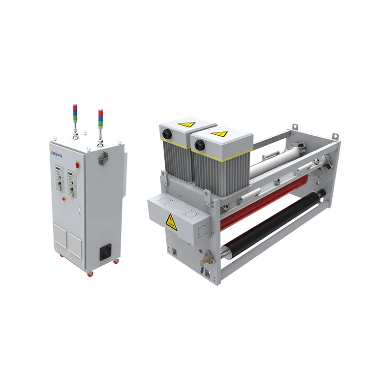 China manufacturer QEEPO plastic film surface corona treatment machine