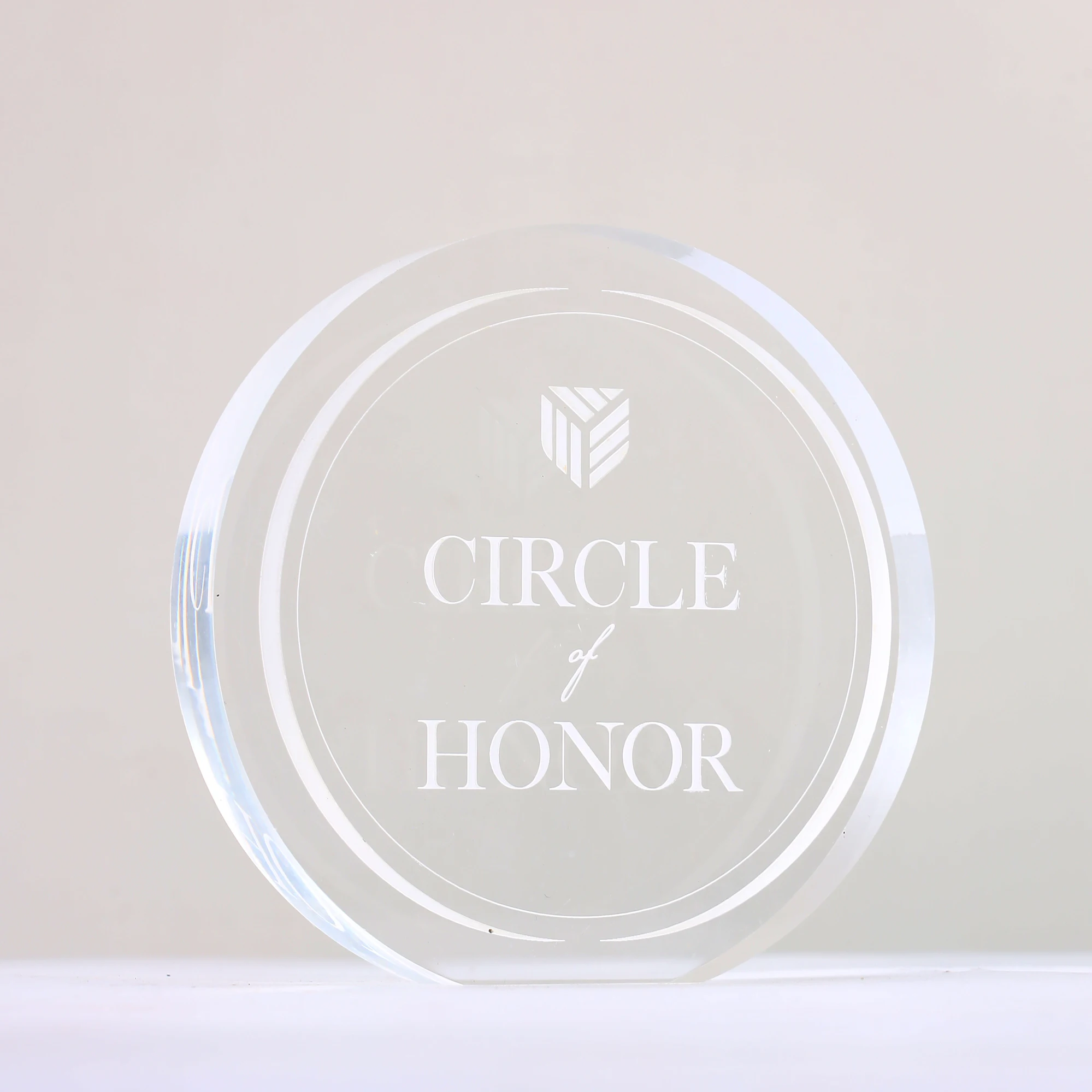 Wholesale store display personalized transparent plate printing custom acrylic clear sign block