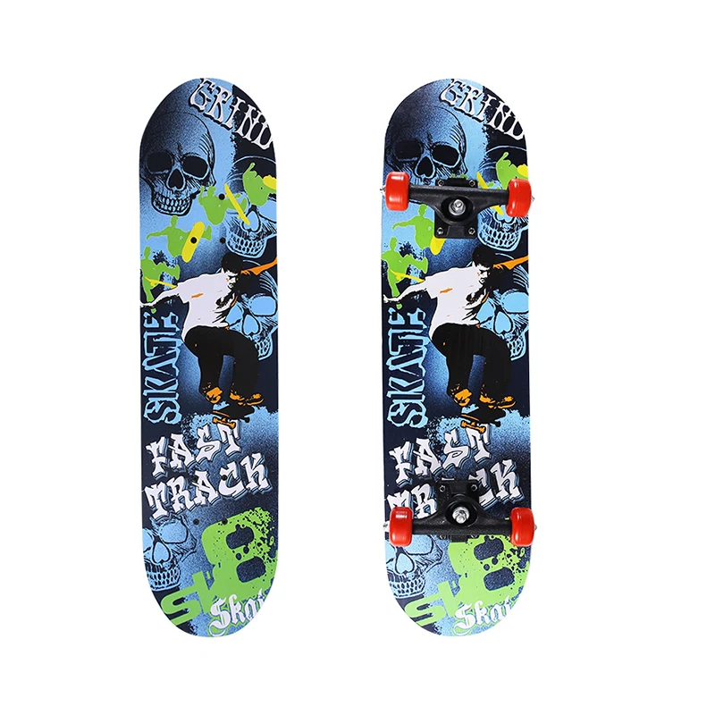 Hot selling four wheel skateboard maple veneer skateboards beginner professional skateboard