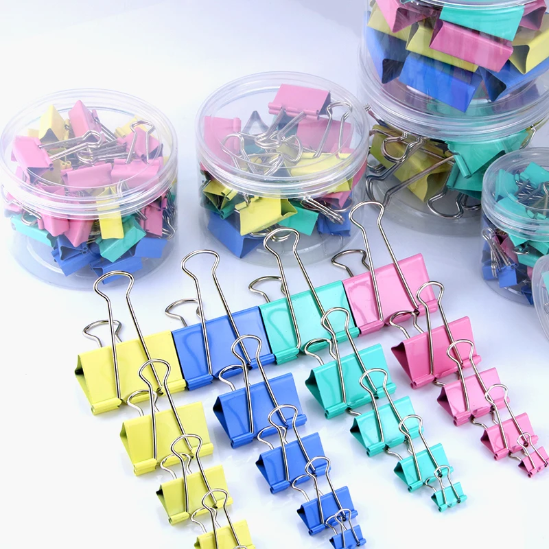 Hot sale china manufacturers stationary items office school colors paper clip metal paper binder clips