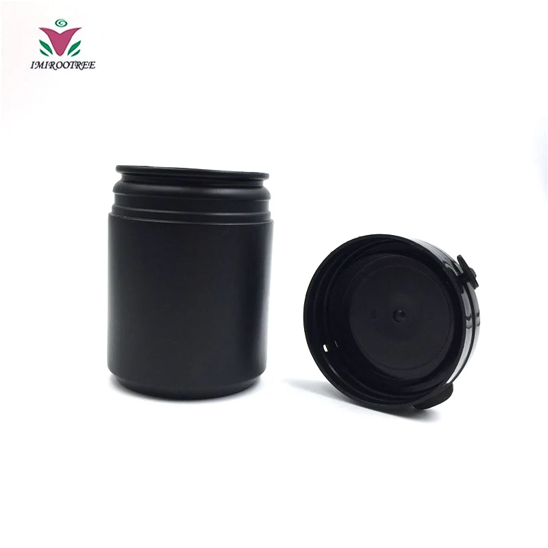 150 мл HDPE пластиковая бутылка для конфет матовая черная таблетка