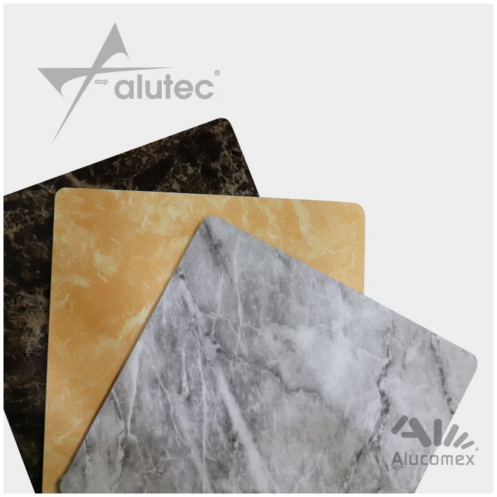 Total thickness 4 mm dark marble aluminum composite sheet building board