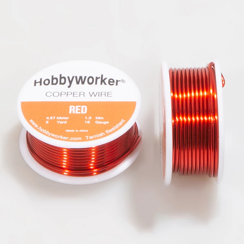 Hobbyworeker High Quality Colorful 16 Gauge  1.3 mm Non-fading Flexible Copper Wire for DIY Earrings HeadwearJewelry Making