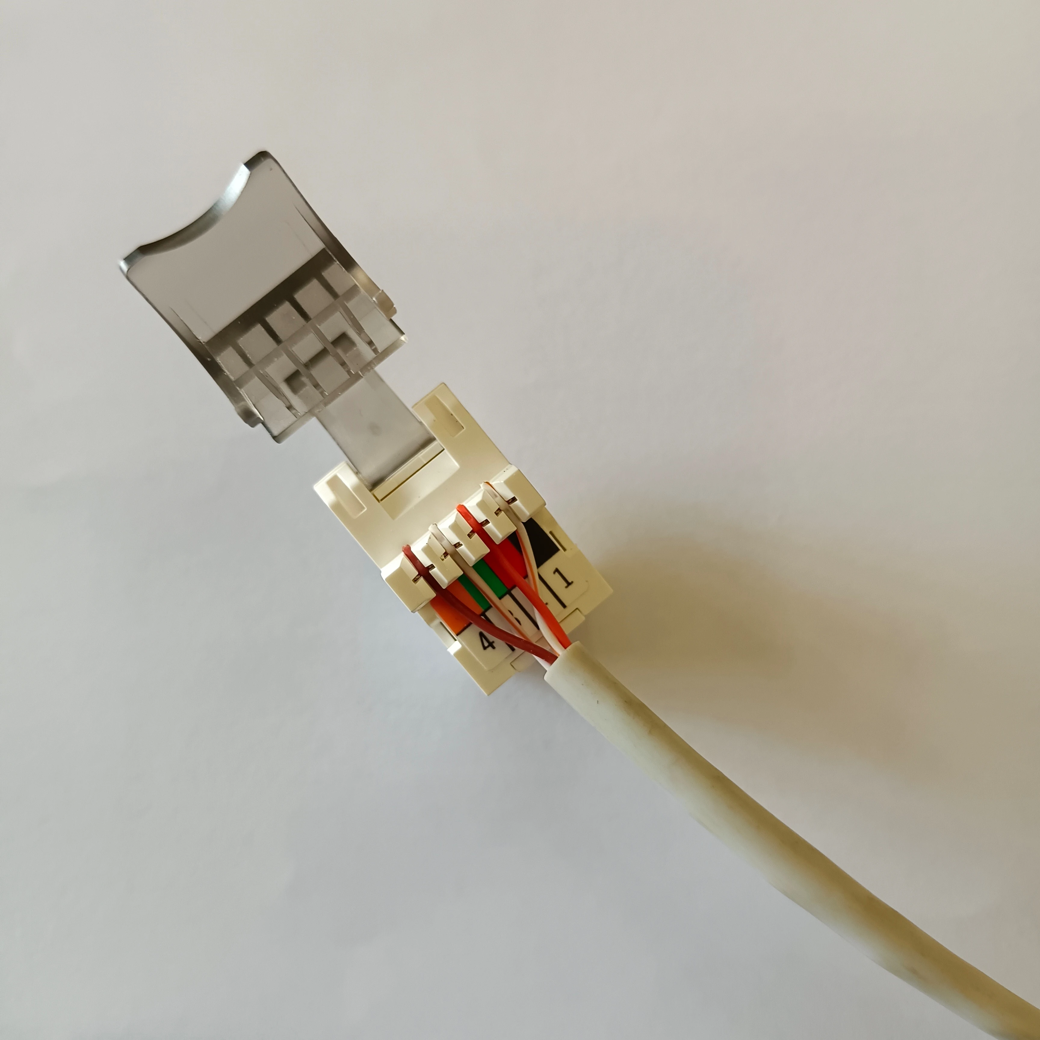 4P4C RJ11 6P4C CAT3 180 degree toolless Keystone Jack voice modular jack
