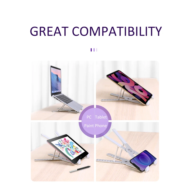 Hot Selling High Quality Metal aluminium alloy Universal laptop cooling stand