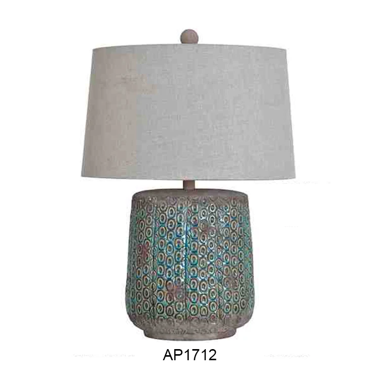 wholesale old style luxury vintage antique hotel bedside ceramic table lamps