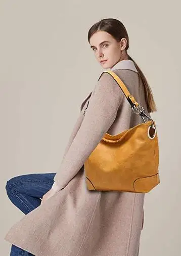 Brown Color Vegan Leather Hobo bag for Women Satchel Tote shoulder Bag