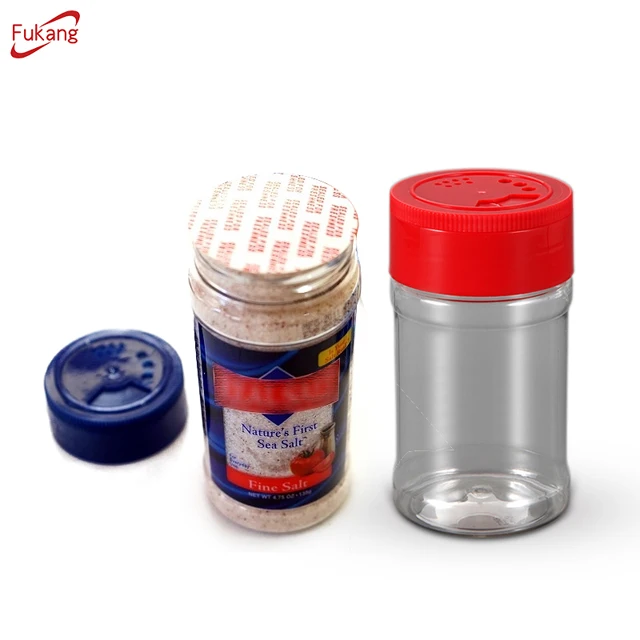 
100ml Plastic Spice jars,BBQ Pepper Bottle, Clear Plastic Container for Condiment 