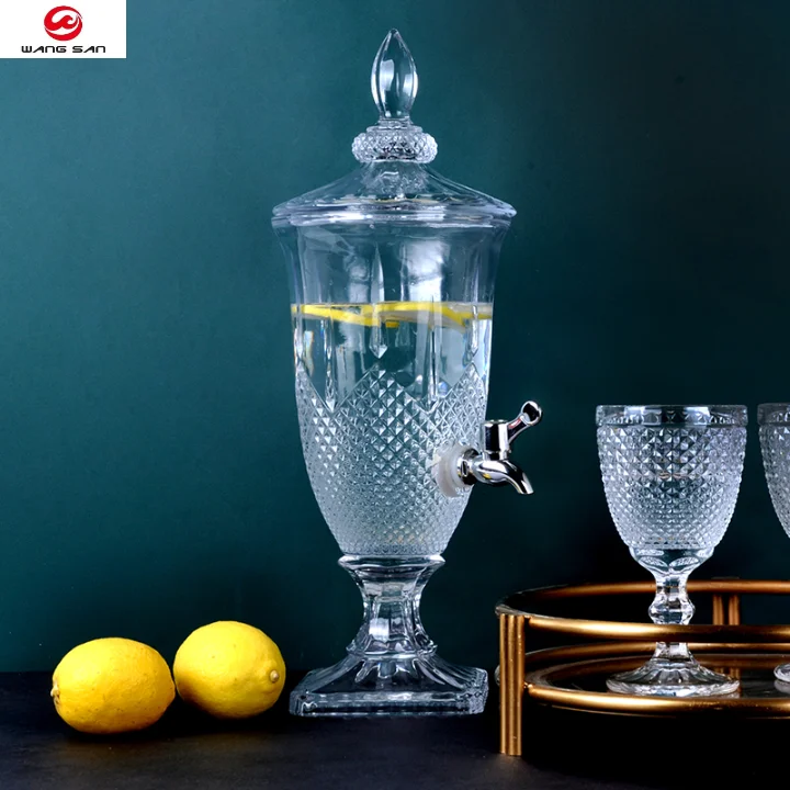 Two tanks restaurant juice dispenser wholesale  Glass Mason Jar Beverage Drinking Dispenser China Manufacture Juice Dispenser