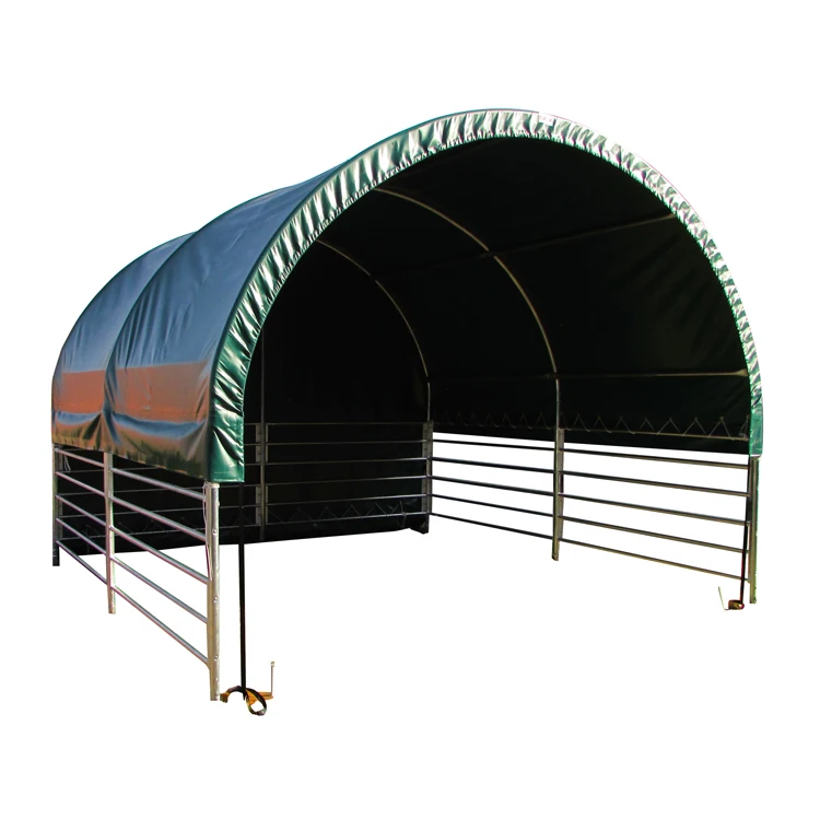 4x4m new design prefab portable fabric dome animal livestock horse shelter