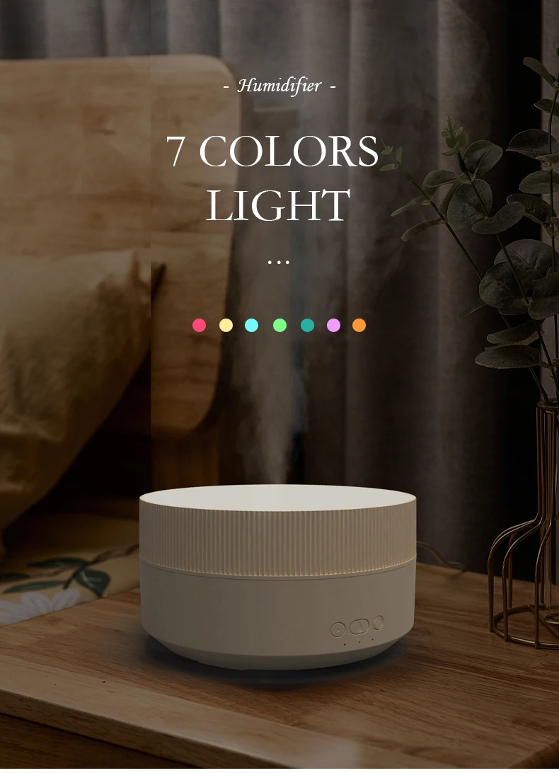 2023 desk newest design Ultrasonic Aroma Diffuser 7 colors LED changeable Light USB Essential Oil humidifier Diffuser