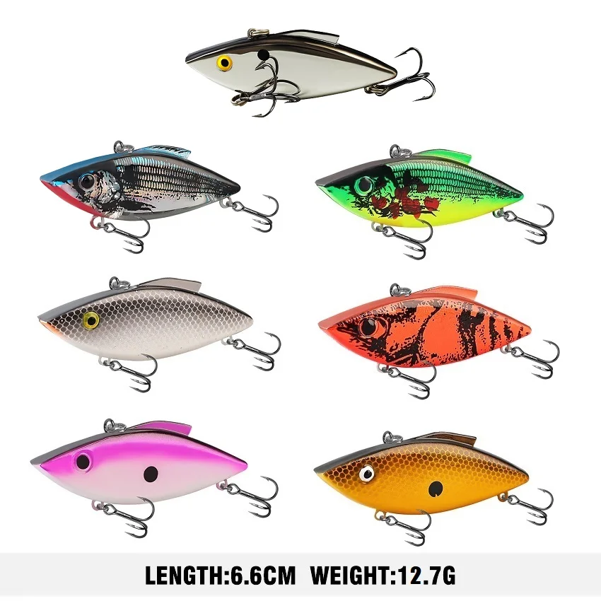 Palmer 7.5cm 15.6g vib fishing lures 6.5cm 12.7g hard bait vib lure crank bait lure with strong fishing hook lipless crankbait