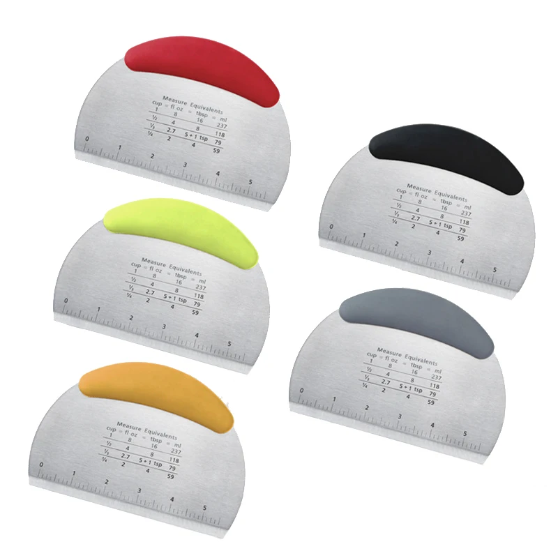 Multifunction Stainless Steel Bench Pastry Dough Scraper Chopper Blade Cutter for pizza cookie cheese