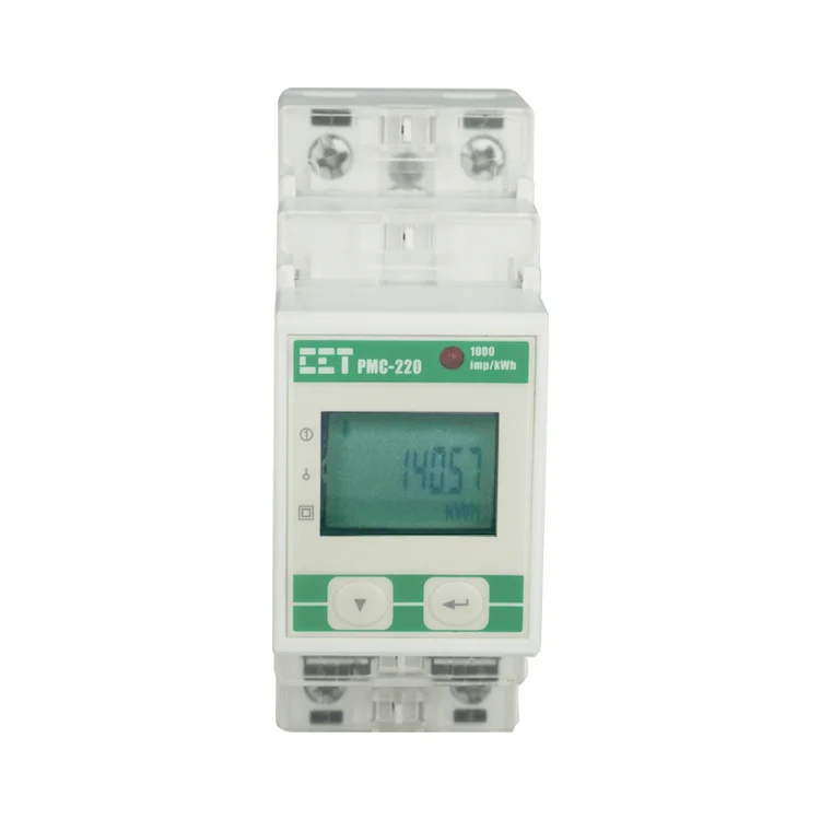 CET PMC-220 CE Approved  multifunction measurements single phase Din rail LCD smart electric meters