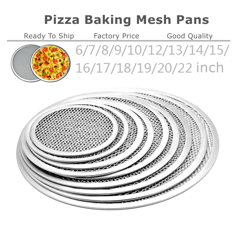 Perforated Baking Pan Alloy Anode Oxidation Sheet Bread Bake 7 8 9 10 12 14 Inch Aluminum Pizza Tray
