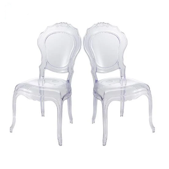 French style acrylic princess ghost louis dining chair