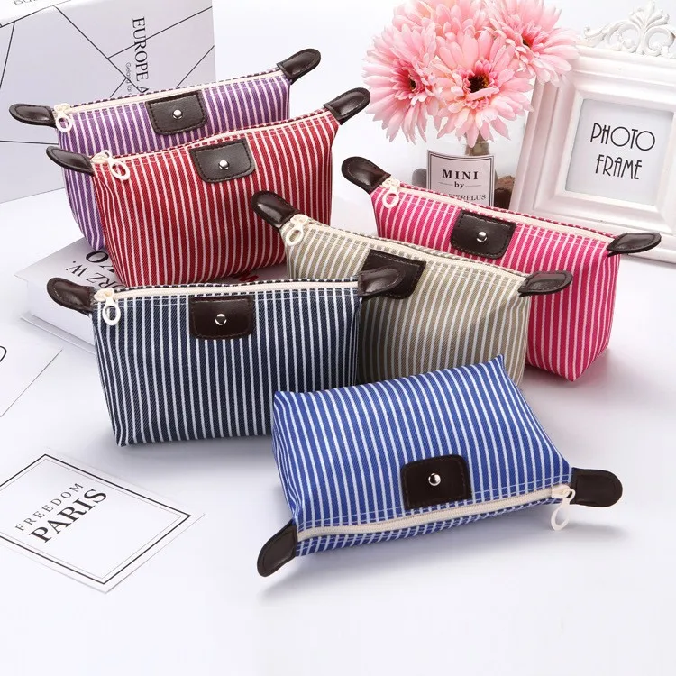Cute large makeup bag portable travel lazy person convenient folding dumplings cosmetics gift storage bag