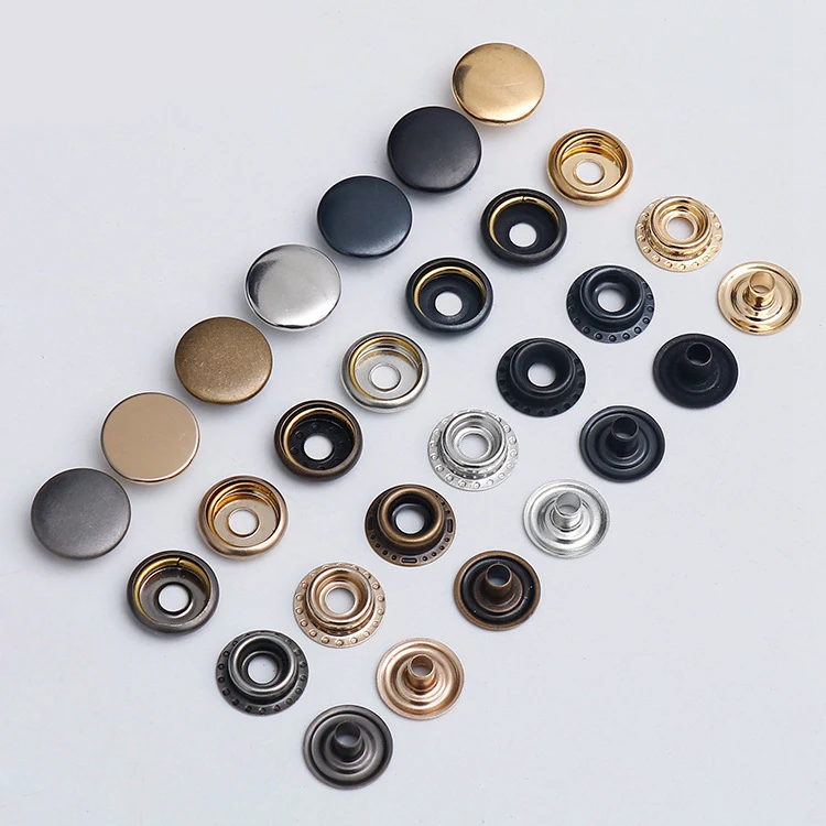 High quality metal Snap Fastener 203# 201# great white copper button down jacket coat snap button