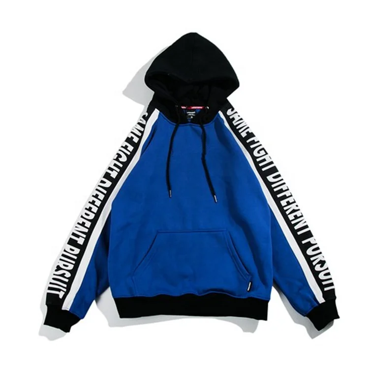 Chinese Clothing Manufacturers Custom Color Block Printing Streetwear Hoodies Wholesale Cotton Fleece Hoodies