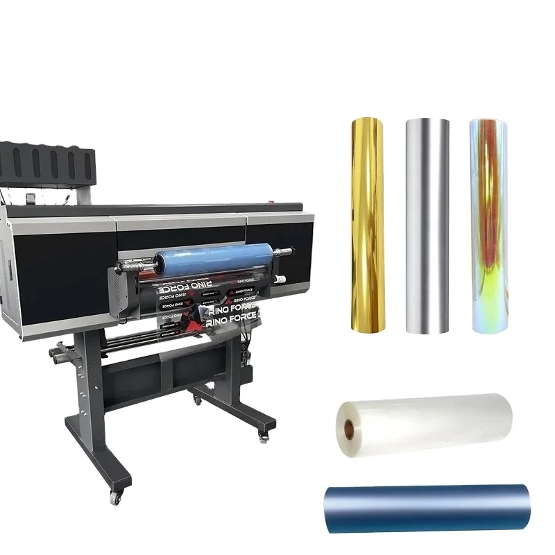 Bosim 30CM UV DTF film Cold Transfer AB film printing roll gold foil silver laser pet film for UV dtf printer
