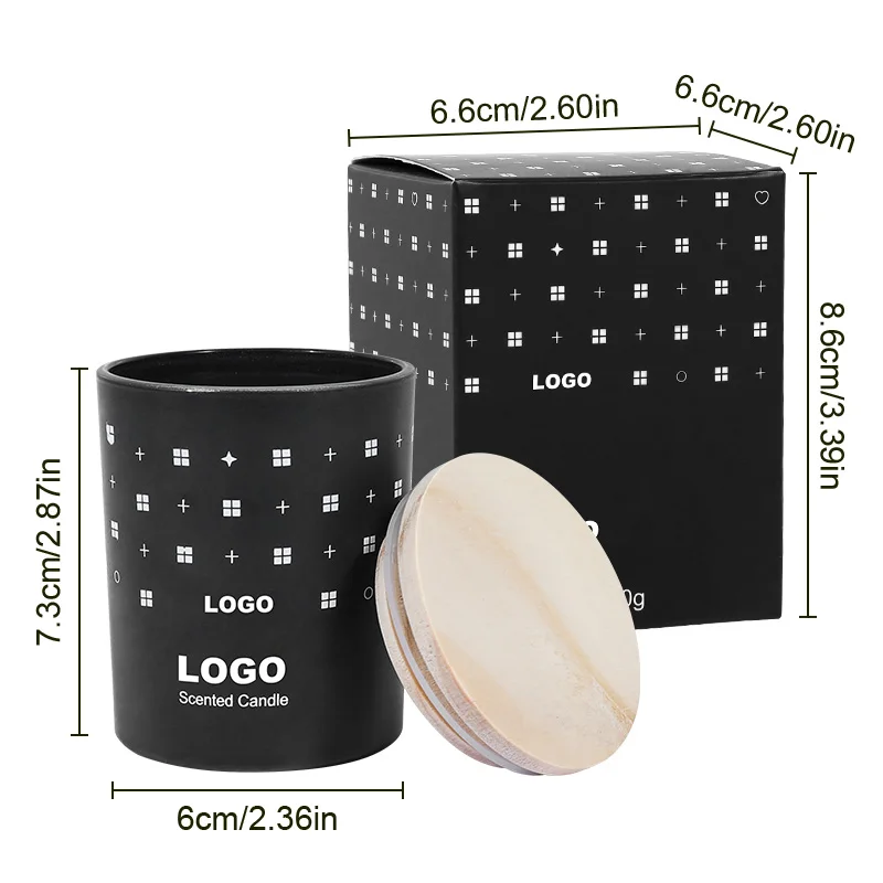 Low MOQ Aroma Diffuser Black Jar Candles & Home Fragrance Room Scented Candles Glass Jar Luxury