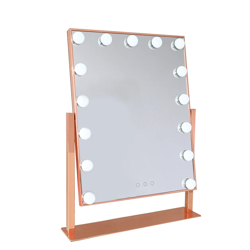 Factory Hot Sale Bohemian Light Round Hollywood Makeup Mirror With Led lights
