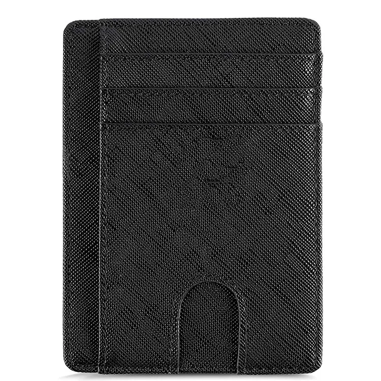 QQgift OEM Custom Slim Wallet for Men RFID Blocking Minimalist Credit Card Holder Lightweight Card Wallet with Gift Box