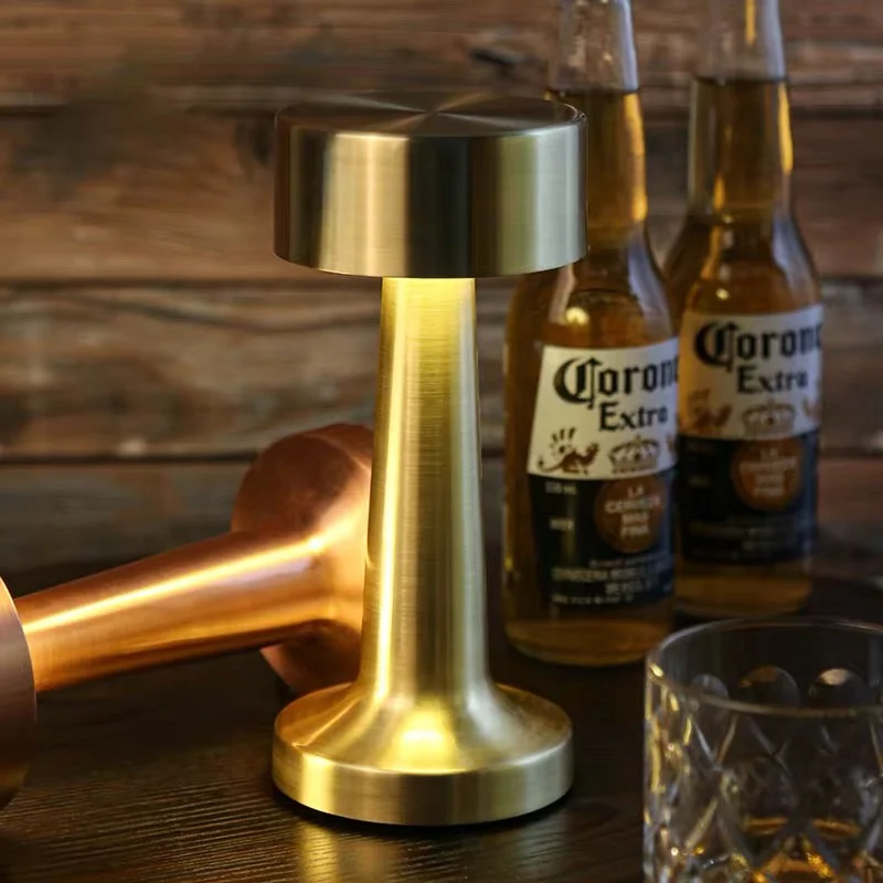 Touch Control USB Charging Latest Rechargeable Nordic Gold Metal Retro Bar Table Lamps