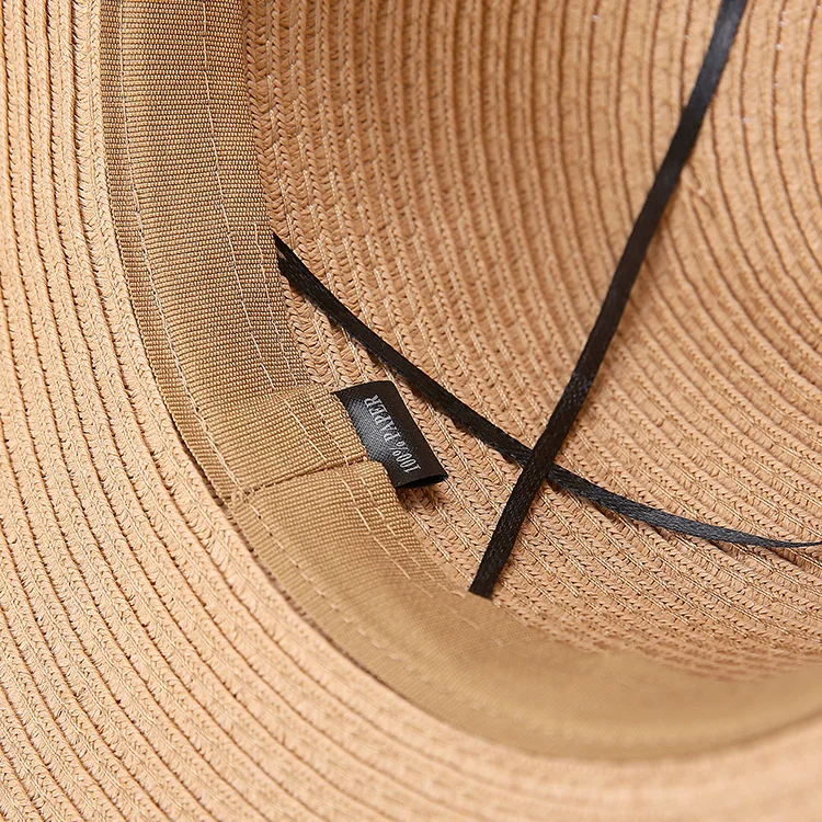 2022 New Fashion Wholesale Beauty Lady Bohemia  Sun Straw Hat Large Brim Shell  Beach String Straw Hat