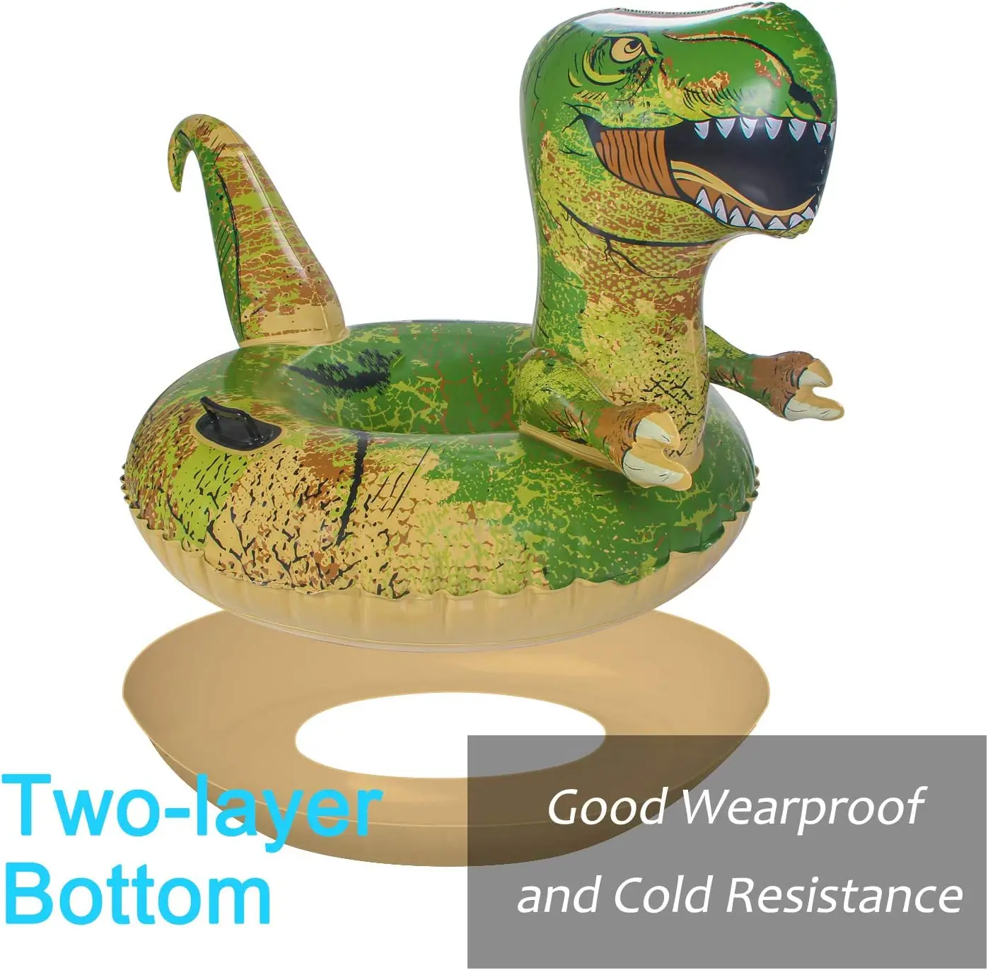 durable snow tube good quality winter snow toys pvc material cartoon inflatable snow tubes with handles