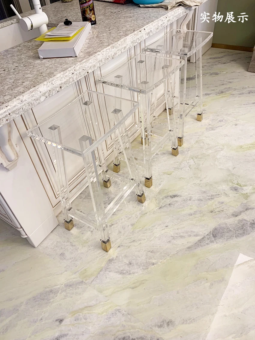 Transparent Acrylic Backless Bar Leisure bar Chair high stool
