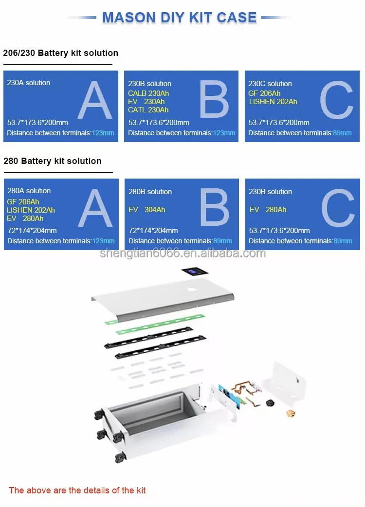 ЕС PL STOCK Seplos 3 0 BMS 280 Diy Kit lifepo4 корпус батареи 280Ah 300Ah аккумулятор Аккумуляторный блок Lifepo4