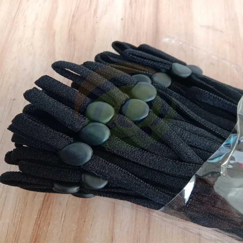 Disposable 2.5MM round polyester spandex custom luminous colour elastic rope band ear loop rope with button