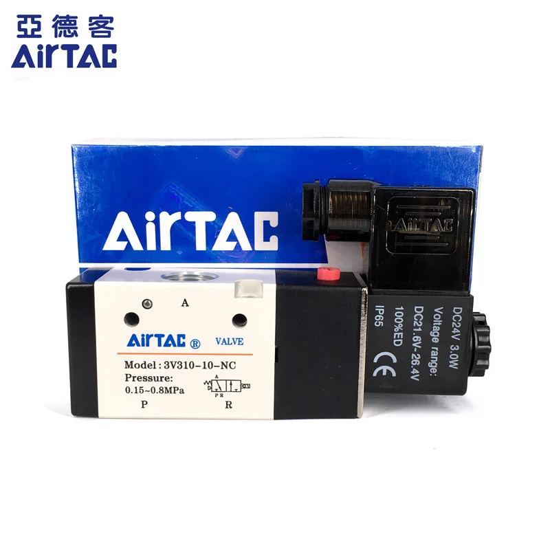 AIRTAC-Пилотный Соленоидный клапан 3V310-10 герметизирующая ptfe-лента для 3/8 \