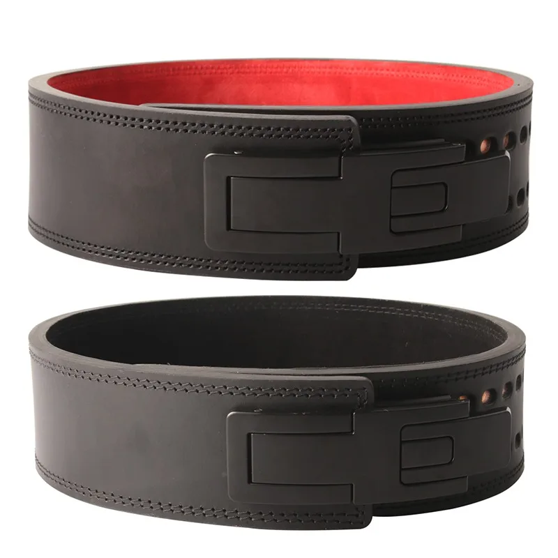 Drop Ship Fitness Back Support Squat Waist Lever Weightlifting Powerlifting Weight Custom Logo Leather Lifting Gym Belt For Men