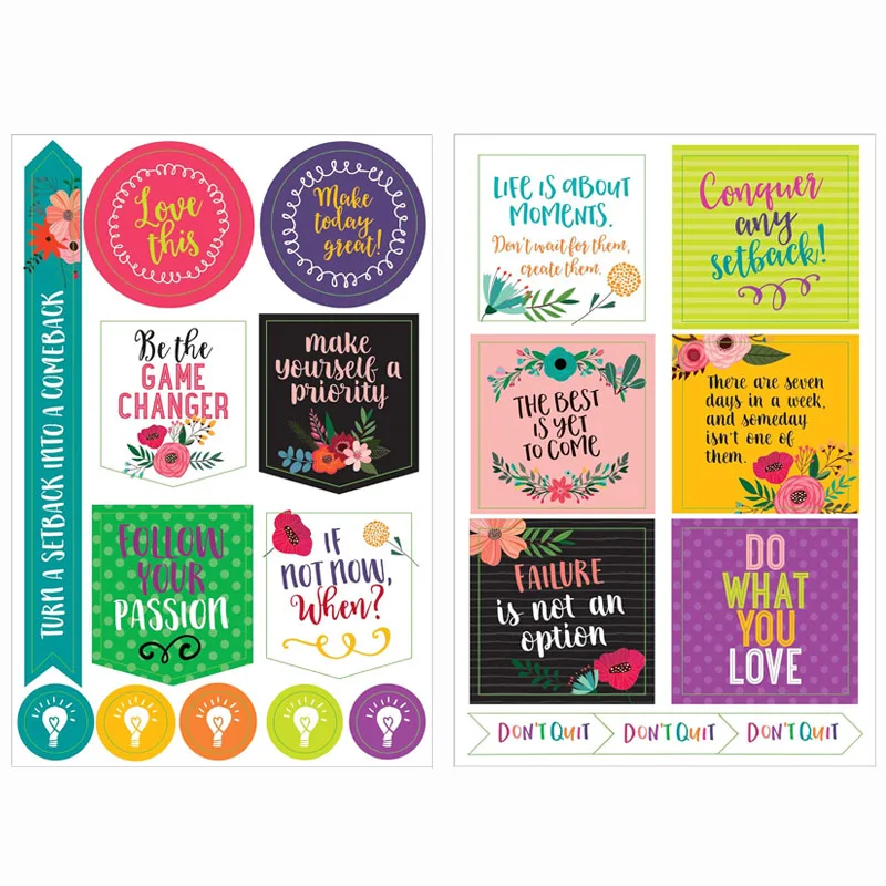 Custom Cartoon Journal Stickers Set Decorative Private Label Sticker Sheet for Planner