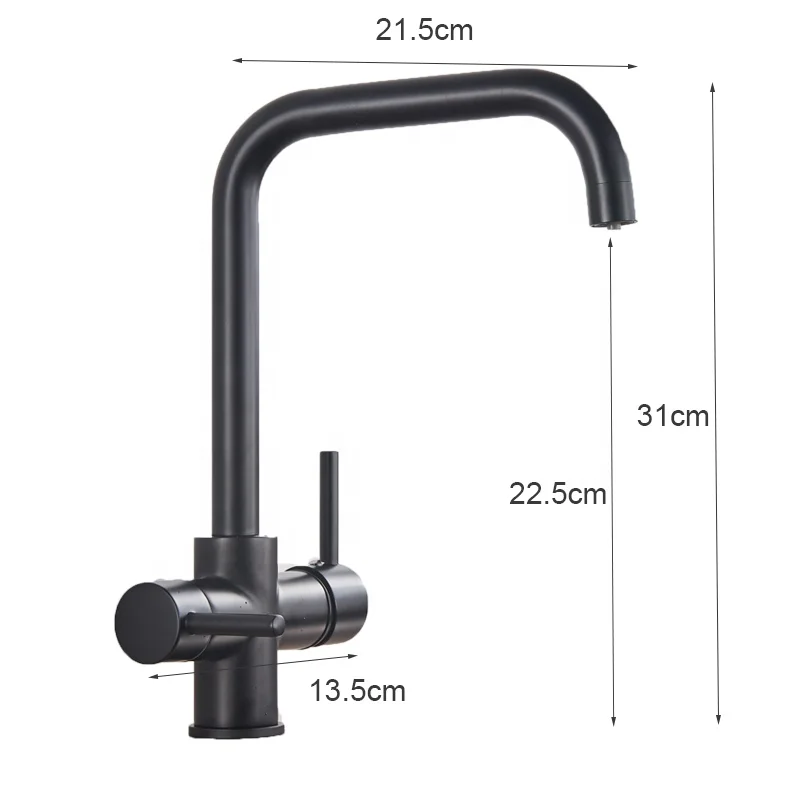 
Multiple Color Kitchen Faucet Hot And Cold Sink Sink Straight Drinking Pure Faucet Rotating Home Three In One Mix Tap 