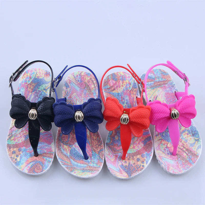 
Hot sale baby sandals with bow buckle on the bottom of the color baby sandals 